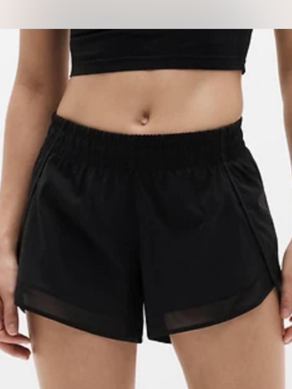 Athleta Black High-Waist Athletic Shorts